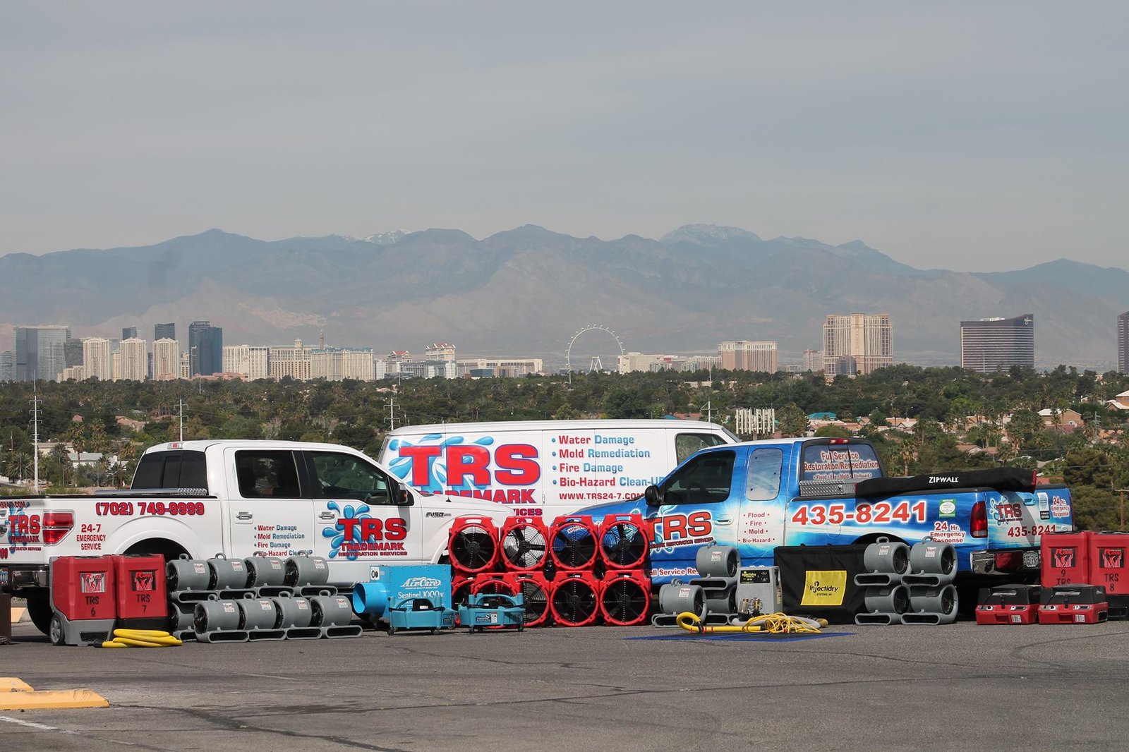 the team at trademark restoration services las vegas ready to help in an emergency